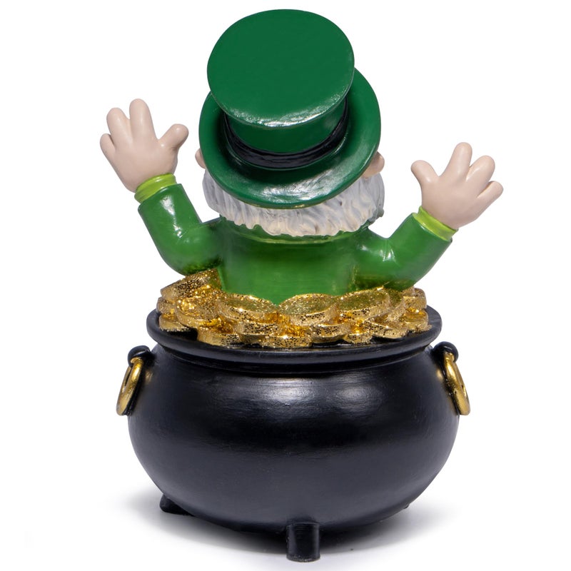 Hodao St Patrick's Day Gnome Decoration Beard Elf for Home Table Figurines Decor St. Patrick's Gifts Luck Green Irish Handmade Gnomes Spring Decortion Gift Decor - Image 3