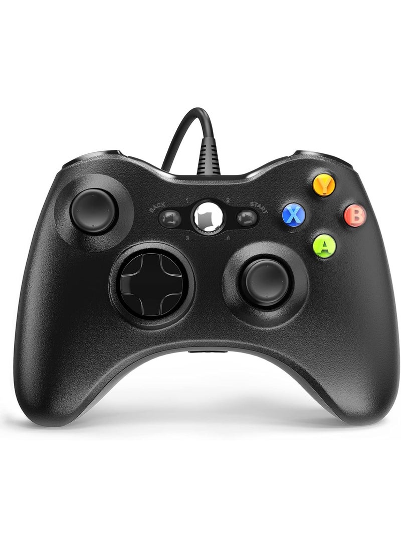 Wired Controller for Xbox 360, Game Controller for 360 with Dual-Vibration Turbo Compatible with Xbox 360/360 Slim and PC Windows 7,8,10,11 - Image 1