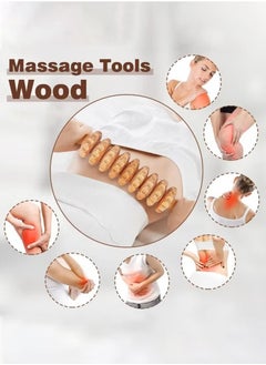 Jourvent 7-in-1 Wood Therapy Massage Tools Massager Wooden Massager for Body Shaping Massage Tool Set Wood Therapy Tools for Relieving Muscle Pain Body Lymphatic Drainage Massager  - Image 2