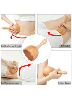 Jourvent 7-in-1 Wood Therapy Massage Tools Massager Wooden Massager for Body Shaping Massage Tool Set Wood Therapy Tools for Relieving Muscle Pain Body Lymphatic Drainage Massager  - Image 4