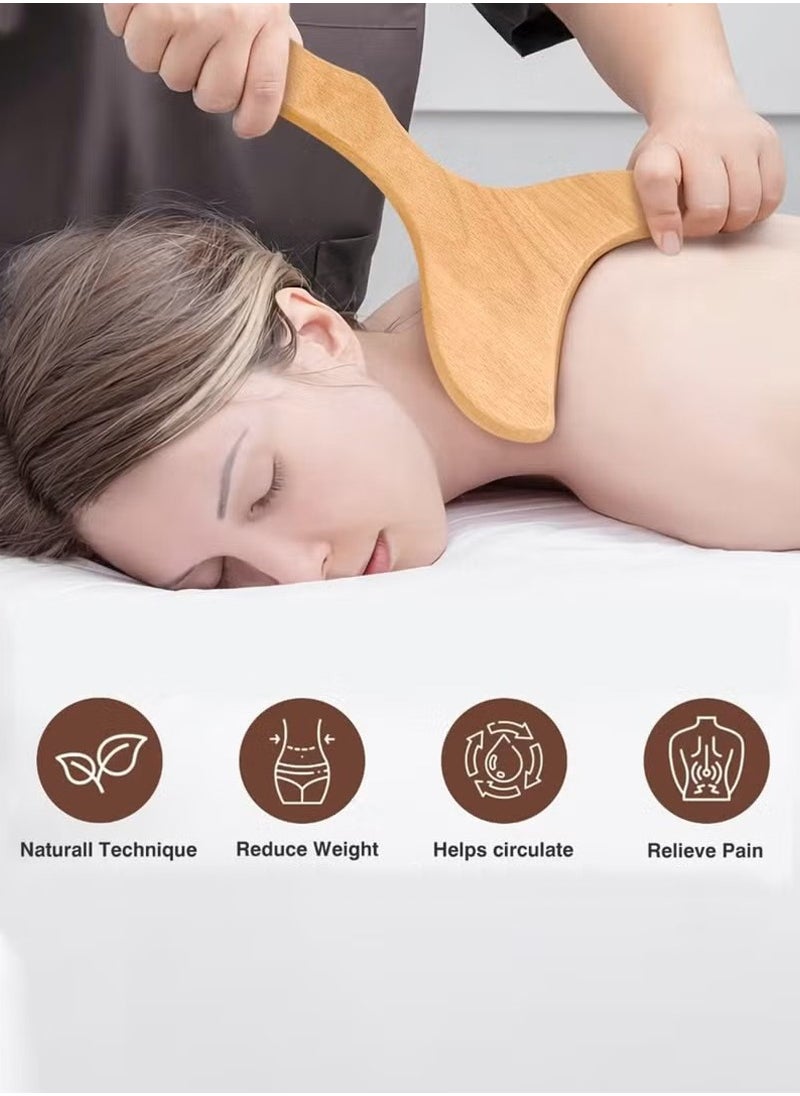 Jourvent 7-in-1 Wood Therapy Massage Tools Massager Wooden Massager for Body Shaping Massage Tool Set Wood Therapy Tools for Relieving Muscle Pain Body Lymphatic Drainage Massager  - Image 5