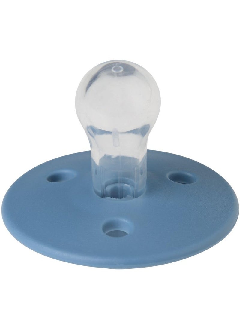 Mininor Round Pacifier Silicone 6 Months Blue Whale