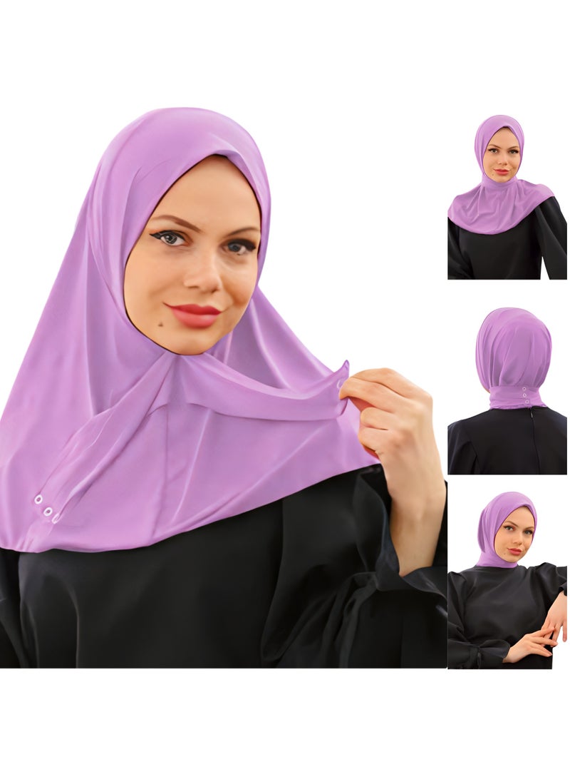 Ringfinity - Elegant Instant Hijab for Women - Breathable Full Coverage Headscarf with Adjustable Drawstring & Non-Slip Snap Closure - Lightweight Polyester Scarf for UAE Heat, Ramadan, Workouts, or Special Occasions - Image 1