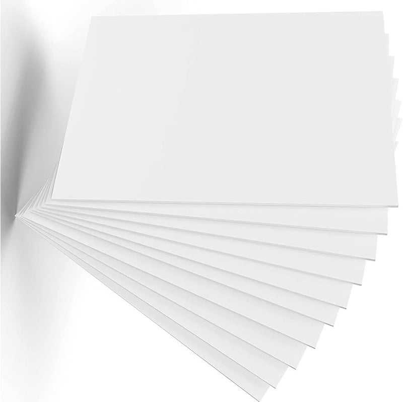 White PVC Foam Board 1mm Thick 10 Sheets 40x60cm Lightweight Rigid for Crafts DIY Art - Image 1