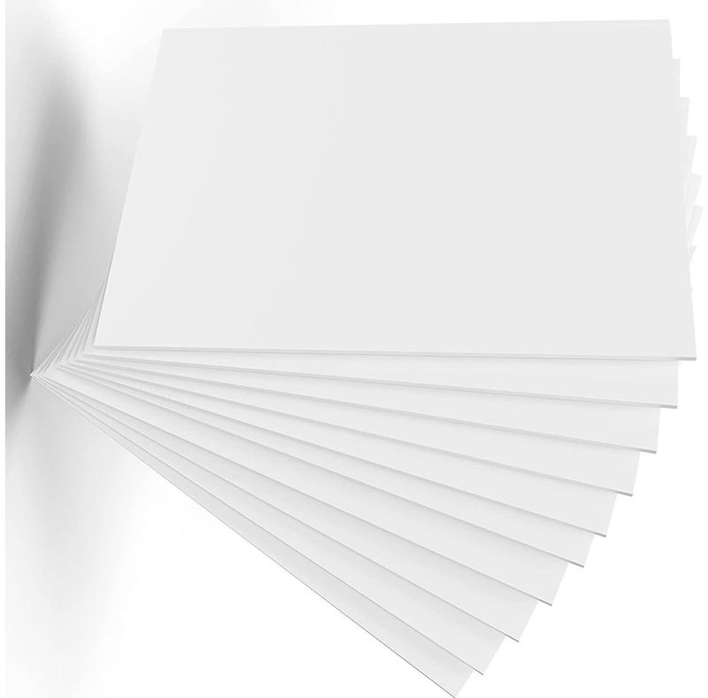 White PVC Foam Board 1mm Thick 10 Sheets 40x60cm Lightweight Rigid for Crafts DIY Art - Image 2