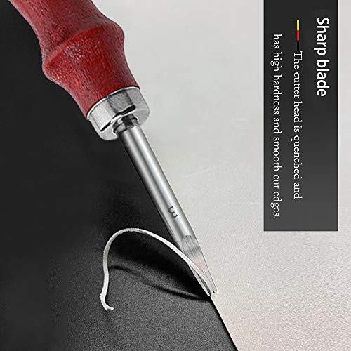 tchrules 2 PCS Leather Edge Skiving Beveler Craft Keen Edge Cutting Leather Burnishing Tool, Leather Edge Skiving DIY Craft Tool for Leather Crafting Working Tools 2 Sizes(1.0 mm&1.5 mm Size) (3#+5#) - Image 4