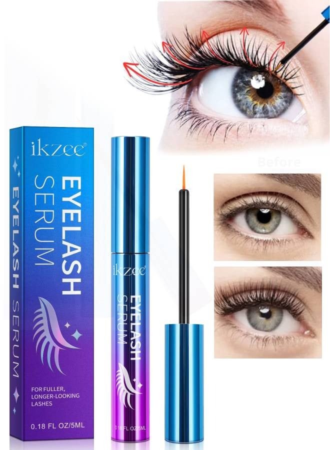 IKZEE Eyelash Serum Rapid Eyelash Growth Serum Lash Serum for Eyelash Growth Lash Growth Serum for Stronger Healthier Fuller Longer Lashes and Brows Lash and Brow Growth Serum - Image 1