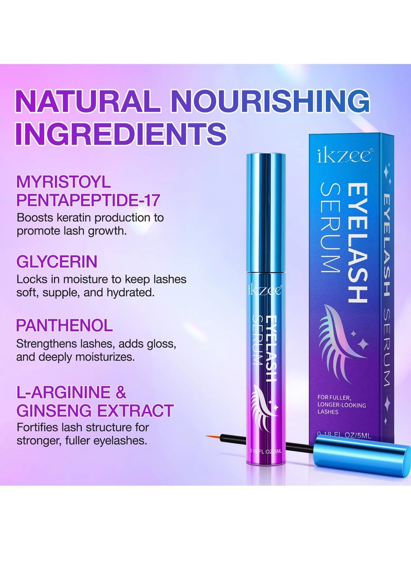 IKZEE Eyelash Serum Rapid Eyelash Growth Serum Lash Serum for Eyelash Growth Lash Growth Serum for Stronger Healthier Fuller Longer Lashes and Brows Lash and Brow Growth Serum - Image 4