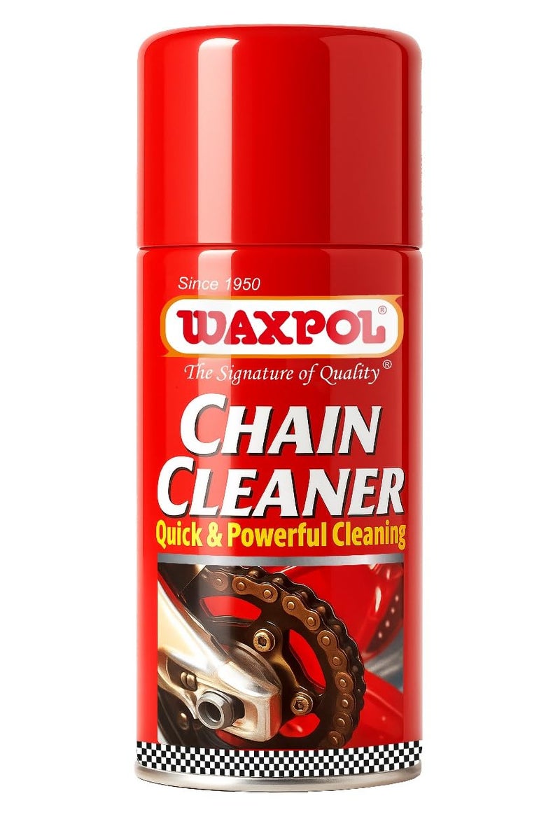 Waxpol Chain Cleaner Spray for Bikes 150ml | Long-Lasting Lubrication | Anti-Rust & Corrosion Protection | High Performance in All Weather | For All Motorcycle Chain Types - Image 1