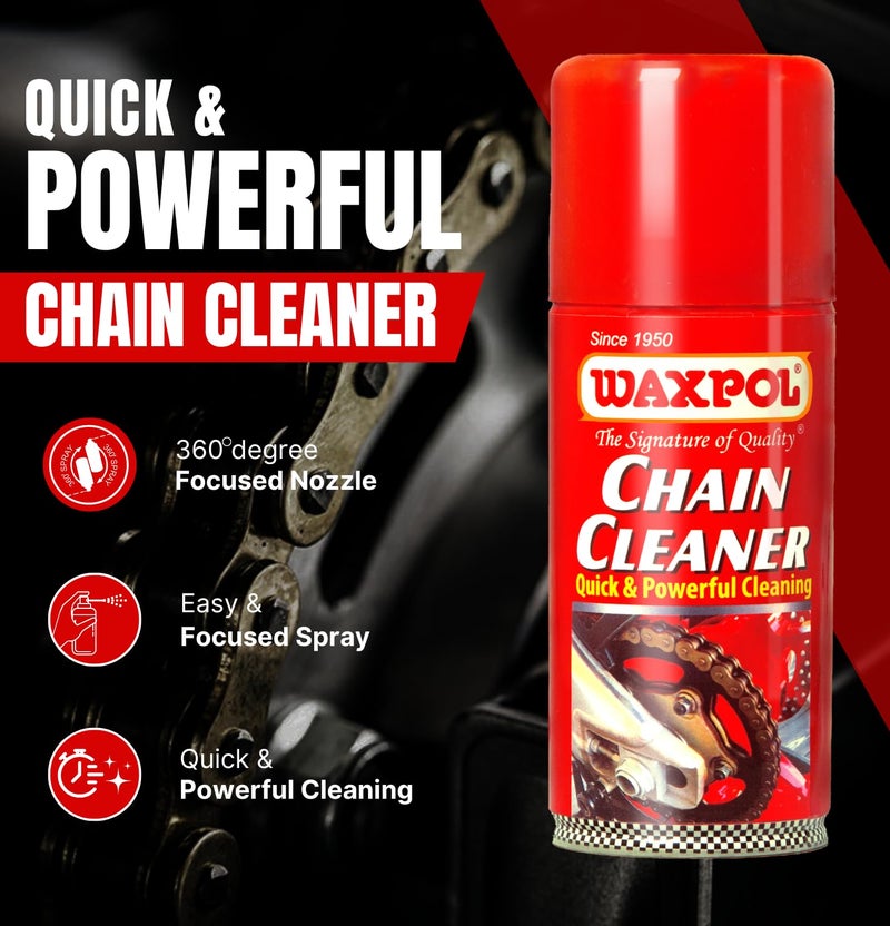 Waxpol Chain Cleaner Spray for Bikes 150ml | Long-Lasting Lubrication | Anti-Rust & Corrosion Protection | High Performance in All Weather | For All Motorcycle Chain Types - Image 3