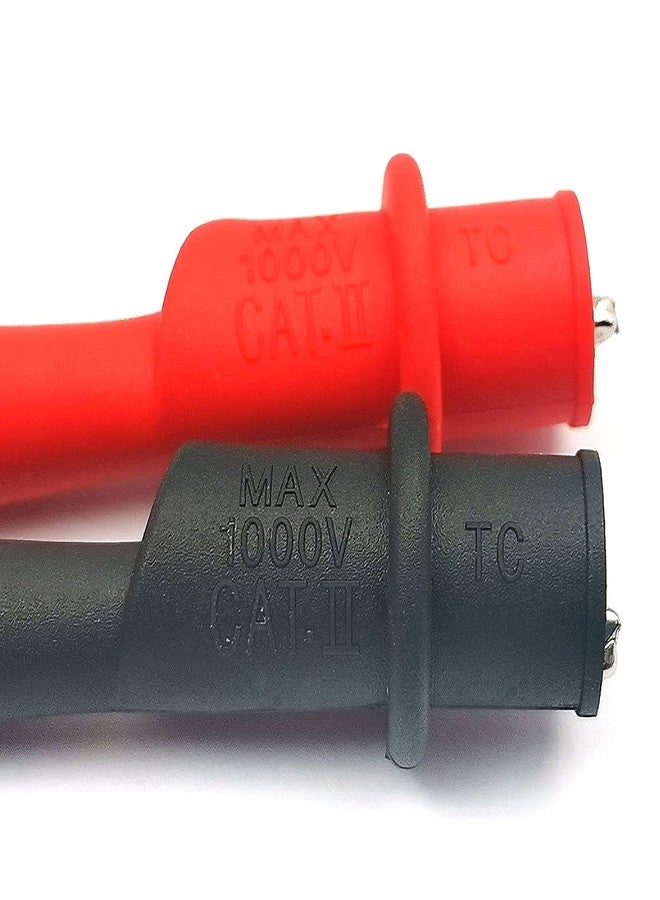 FainWan 2 Pair Silicone Alligator Clips Set, Professional 1000V 10A Alligator Clip Test Kit, Banana Test Lead Probe Clip, Test Extension Compatible with Fluke Multimeter Tester Probe HI - Image 5