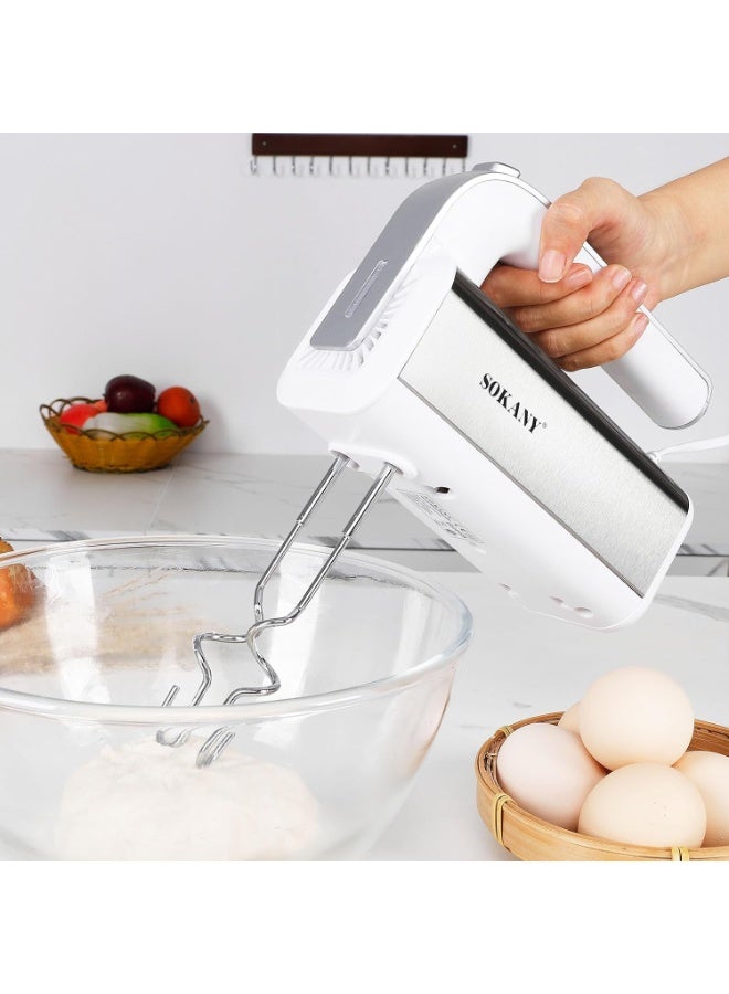 sokany CX-6651W Hand Mixer Electric Handmixer 800W Electric Whisk 5 Speed with Turbo Handheld Mixer - Image 2
