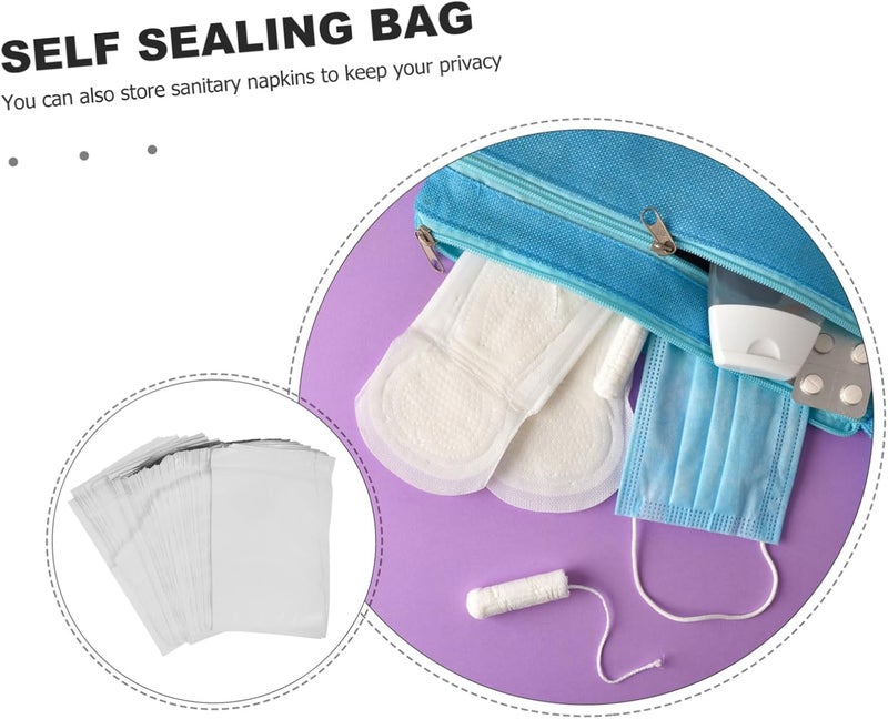 Individual group scene compatible CALLARON 400pcs Self-sealing Napkin Bags Feminine Pouches for Tampon Disposal Leak Personal Privacy Thickened Material Regulated warehouse storage Moisture wear upgraded quality Wet anti slip New residential zone delivery Multiple options Easy assemble alternatives Odor resistant Dense material Riyadh Jeddah Dammam ship Global sizing options Transit damage prevent build Gulf mainstream practical design Spec upgraded improved quality Hot & cold climate compatible Multi-hub shipment dispatch Multi-color available build Gulf climate fit N/S/C nationwide deliver Domestic distribution ready Main road full logistics cover Well-engineered versatile build Lightweight Salt resistant coating Carefully selected solid material - Image 2