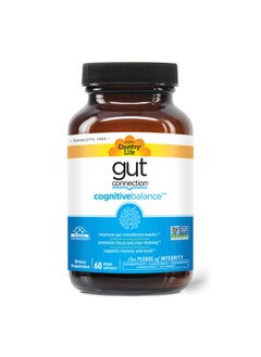 Country Life Gut Connection Cognitive Balance 60 Vegan Capsules Certified Gluten Free Certified Vegan Nongmo Verified  - Image 1