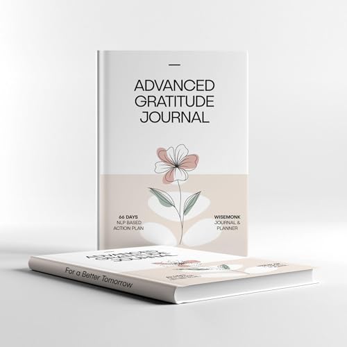 WISEMONK Advanced Gratitude Journal | NLP-Guided Daily Planner for Gratitude & Focus | 66-Day Habit Builder | Undated A5 Journal with Guided Meditation & Videos | Light Beige | Working Professional - Image 1