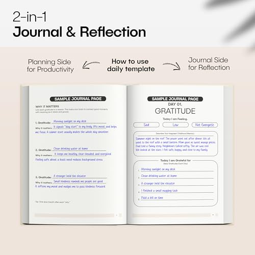 WISEMONK Advanced Gratitude Journal | NLP-Guided Daily Planner for Gratitude & Focus | 66-Day Habit Builder | Undated A5 Journal with Guided Meditation & Videos | Light Beige | Working Professional - Image 4