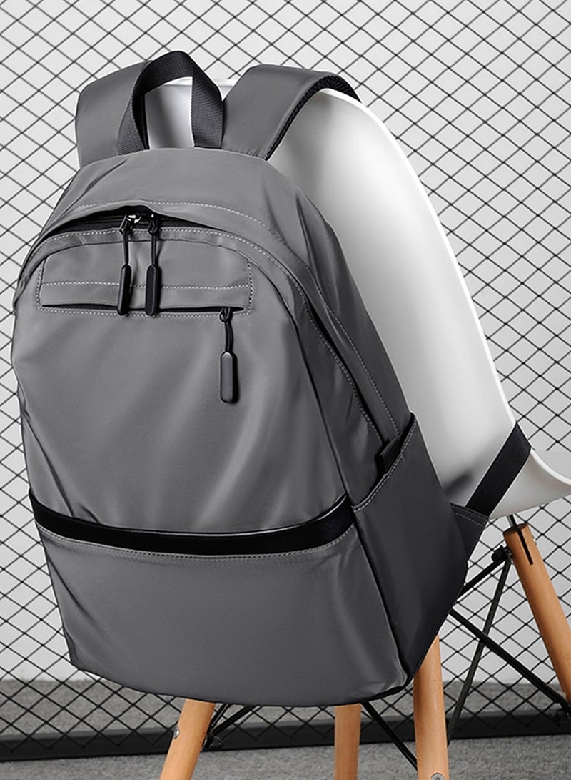 كيشيجو كمبيوتر محمول على ظهره حقيبة سفر حقيبة الظهر للرجال والنساء العمل على ظهره كلية تناسب 15.6 بوصة كمبيوتر محمول على ظهره حقيبة مدرسية هدية(رمادي) - Image 3