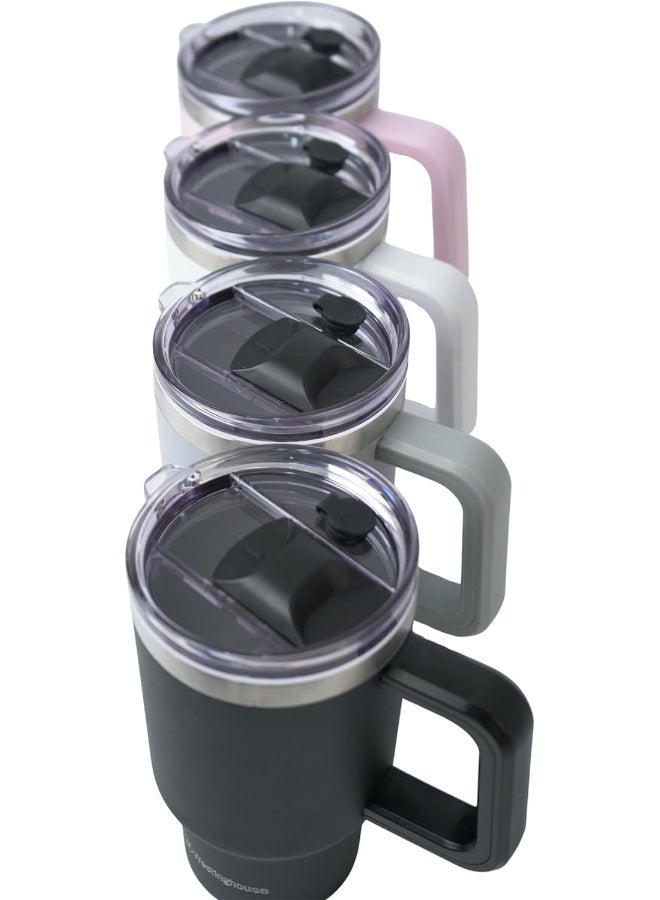 Westinghouse USA 32oz/946ml Double-Wall Stainless Steel Insulated Tumbler | BPA-Free Reusable Cup for Coffee, Water, Iced Tea & More | 6 hrs Hot & 9 hrs Cold | Ideal for Indoor & Outdoor Use | White - Image 2