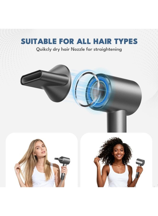 1600W Hair Dryer, 110000 RPM High Speed Blow Dryer for Fast Drying, 2 Speed Setting,4 Temperature Levels,Low Noise Hair Dryer, Lightweight Design for Home u0026 Travel Use, Perfect for Men, Women, and Professionals - Image 4