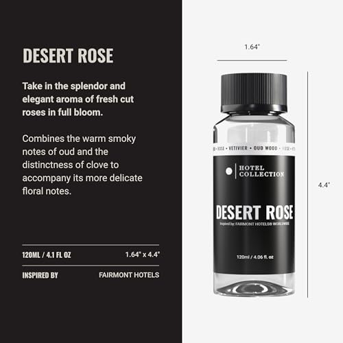 AROMA360 Hotel Collection Diffuser Oil - Desert Rose - Aromatherapy Essential Fragrance Oil - Floral Rose, Sweet Praline, Wood & Vetiver - 120mL 4.1 Fl oz - Image 3