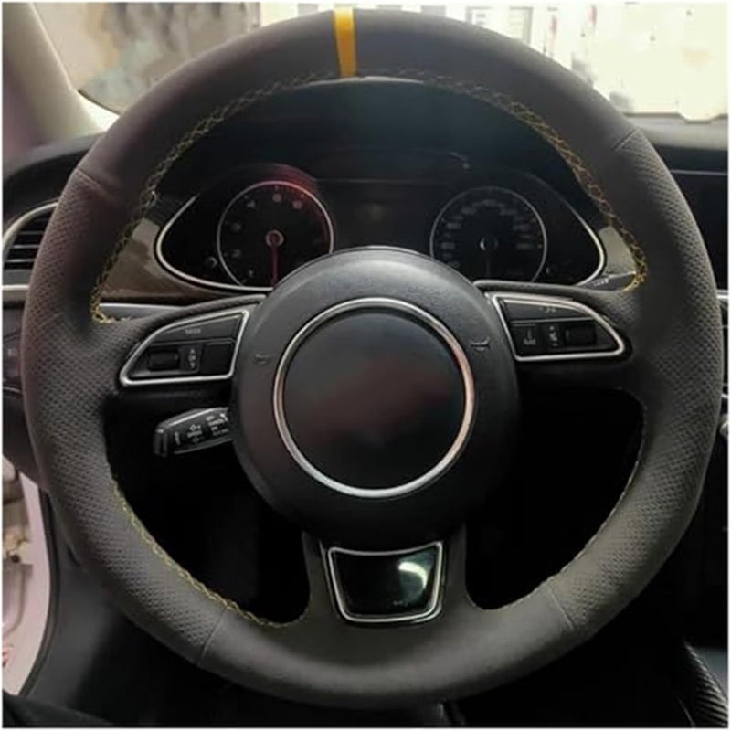 Wivplex Leather Steering Wheel Cover for Audi Models - Image 1