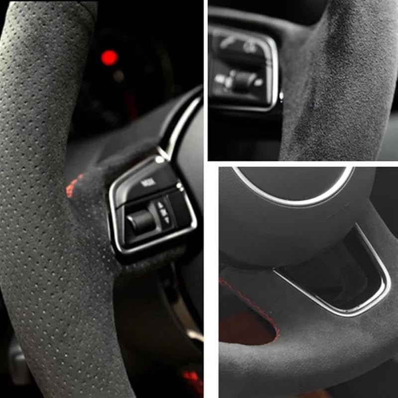Wivplex Leather Steering Wheel Cover for Audi Models - Image 3