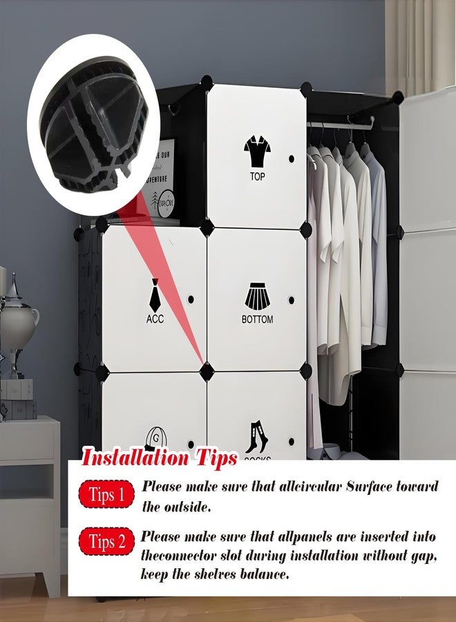 Anphly Special Clips for Combination Storage Cabinets，Wire Cube Organizer,Wall Cabinet Spacing, Used for Storing Wires and Cables,32PCS - Image 4