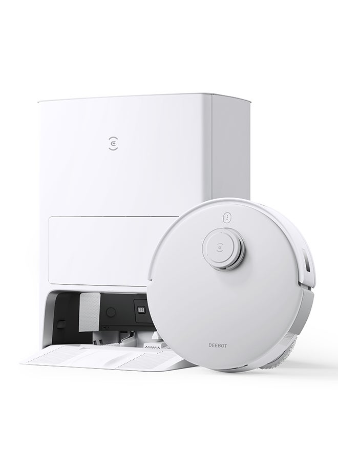 إيكوفاكس مكنسة وممسحة روبوت T20 Omni، ممسحة تغسل بالماء الساخن وذات تفريغ ذاتي وتجفف بالهواء، شفط 6000 باسكال، ممسحة OZMO Turbo الدوارة مع رفع تلقائي، قادرة على تجنب العوائق، بمساعد صوت YIKO 4 لتر 54W DLX23 أبيض - Image 2