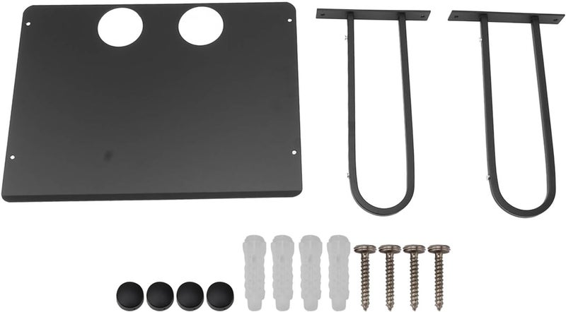 TV Shelf, DVD Rack TV Tray Set Cable Box Wall Mount DVD Shelves Record Shelf Wall Mount Alumimum Alloy Wall Mount Shelf for Home(01) - Image 1