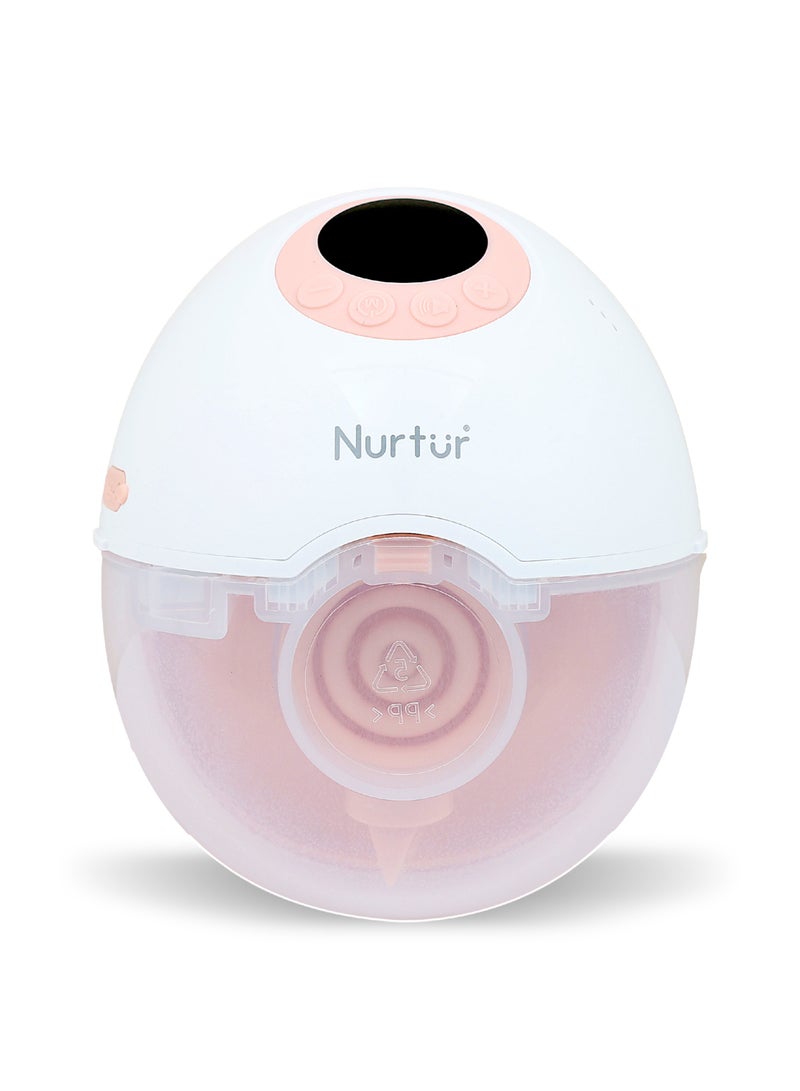 Nurtur Cozi Wearable Pump Hands Free Breast Pump, Single Electric Hands-Free Breast Pumps with 3 Modes, 9 Levels, LCD Display, Memory Function Rechargeable with Massage and Pumping Mode,150ml - Image 1