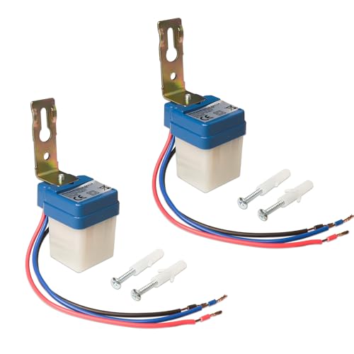 Electronicspices Electronic Spices QS-301 Waterproof 220V Auto Day and Night ON and OFF photocell LDR sensor switch 6A for lighting Pack of 2 - Image 1