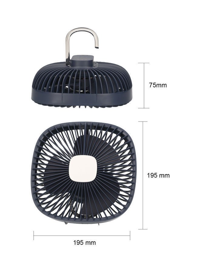 NIBEMINENT Portable Desk Fan Black/White 195x195x75millimeter  - Image 5