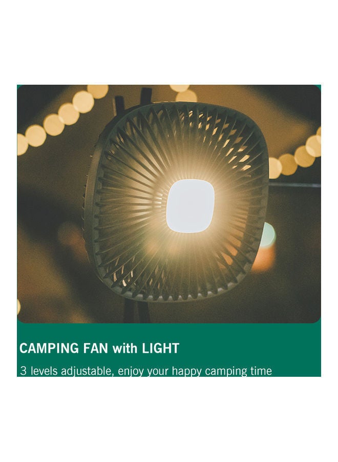NIBEMINENT Portable Desk Fan Black/White 195x195x75millimeter  - Image 4