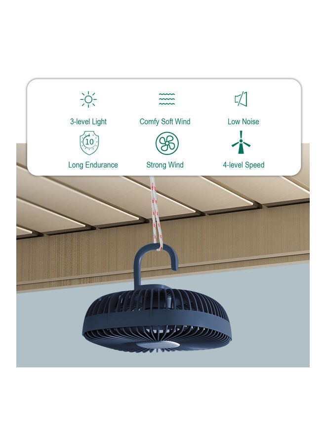 NIBEMINENT Portable Desk Fan Black/White 195x195x75millimeter  - Image 3