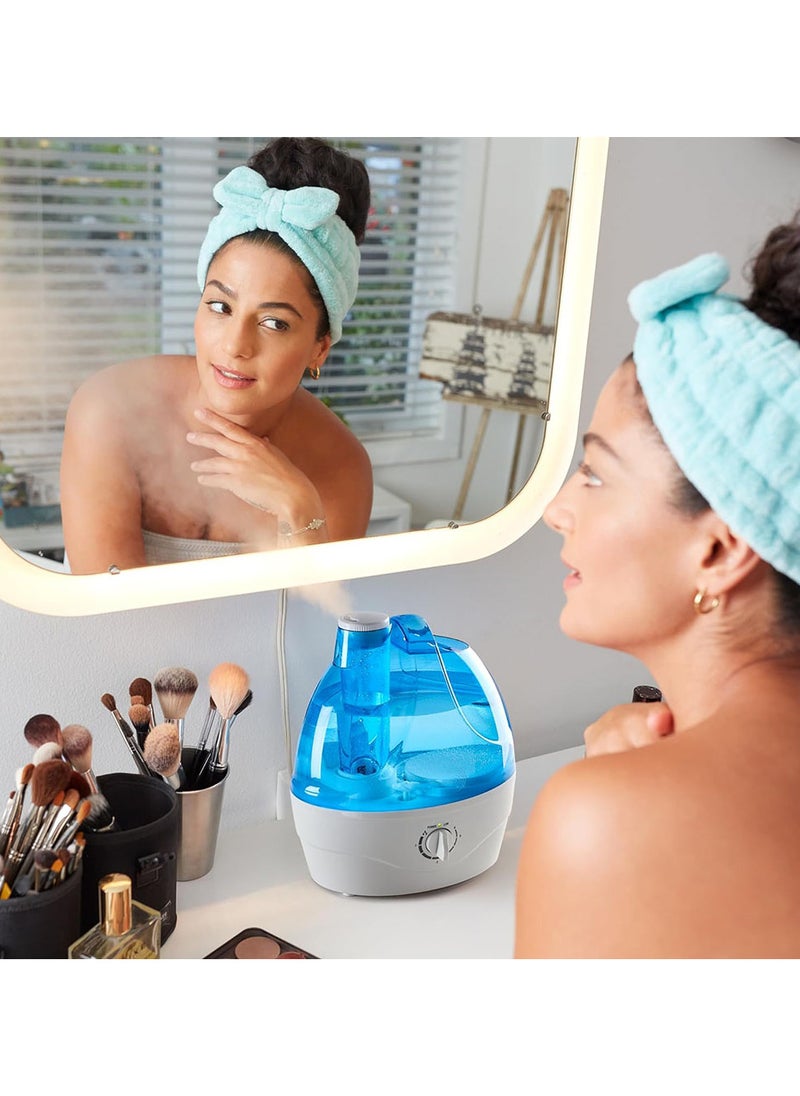 MissTiara - مرطب رذاذ بارد 2.5 لتر، مرطب صامت بالموجات فوق الصوتية لغرف النوم والغرف الكبيرة، فوهة دوارة 360 درجة مع إيقاف تلقائي، مناسب لحضانات الأطفال ومرطب المنزل بأكمله - Image 1
