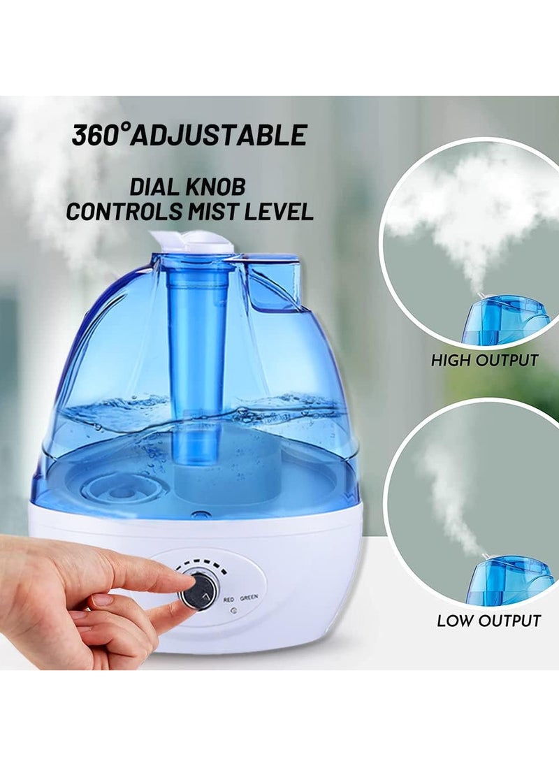 MissTiara 2.5L Cool Mist Humidifier Silent Ultrasonic Humidifier for Bedrooms and Large Rooms 360 Degree Rotating Nozzle with Auto Shut Off Suitable for Baby Nurseries and Whole House Humidifier  - Image 2