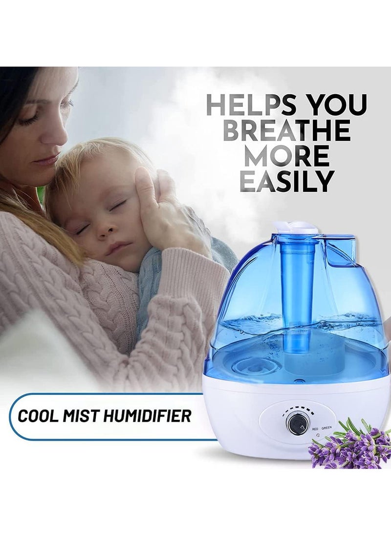 MissTiara 2.5L Cool Mist Humidifier Silent Ultrasonic Humidifier for Bedrooms and Large Rooms 360 Degree Rotating Nozzle with Auto Shut Off Suitable for Baby Nurseries and Whole House Humidifier  - Image 5