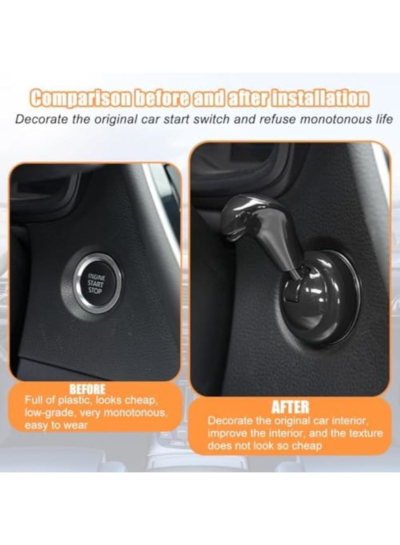 Car Joystick Push Start Button Cover, Snake-Shaped Zinc Alloy Starter Rocker for Vehicles, Anti-Scratch Joystick Auto Starter for Sedan, Truck, SUV, RV, Marine, Universal Fit (Black) - Image 5