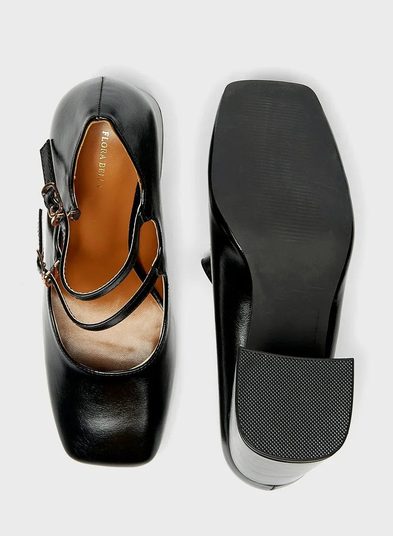 شو اكسبرس Square Toe Pumps