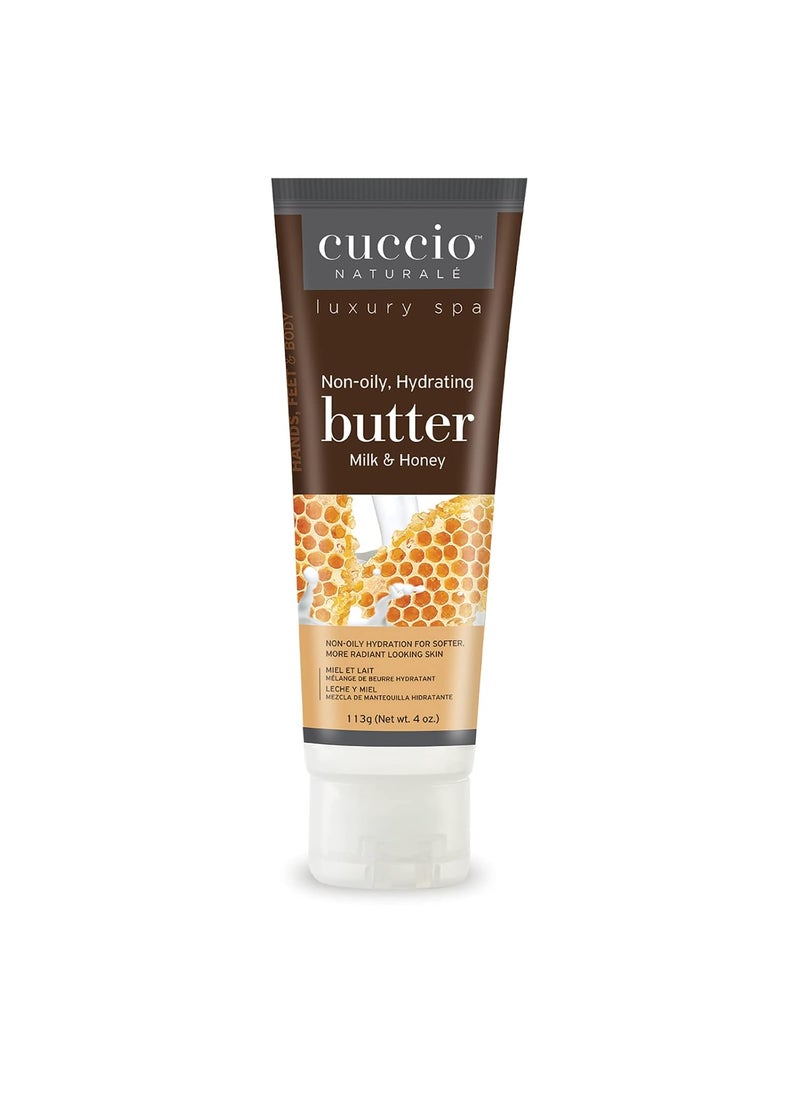 Cuccio Naturale - Cuccio Naturale Butter Blends  UltraMoisturizing Renewing Smoothing Scented Body Cream  Deep Hydration For Dry Skin Repair  Made With Natural Ingredients  Milk  Honey  4 Oz - Image 1