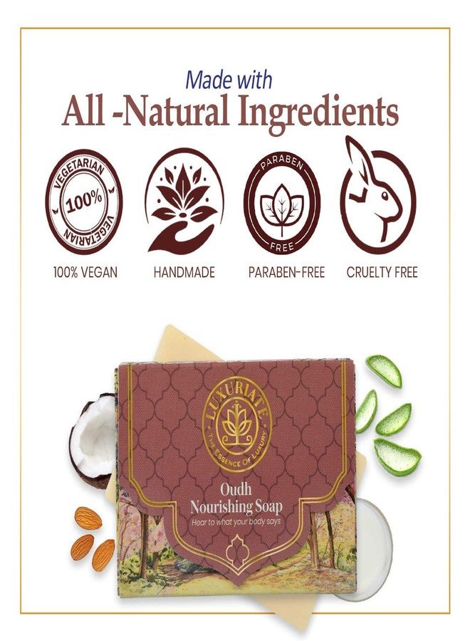 LUXURIATE Oudh Soap (125gm Pack of 3) | Luxury Premium Soap | Natural Soap | Handmade Organic Soap | Paraben & Chemical Free | Bath Soap for Men Women - Image 5