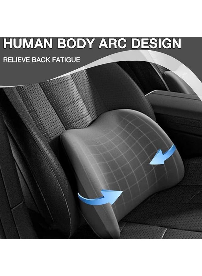 Ergonomic Car Headrest & Lumbar Support Cushion Set Memory Foam | Neck & Back Rest Pillow for Car Seat, Office Chair & Driving Comfort Support - Image 5
