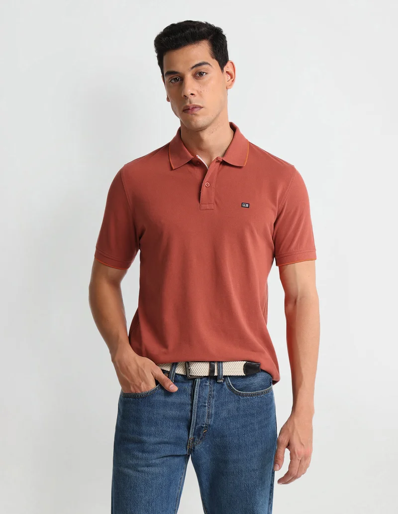 Tipped Collar Regular Fit Polo Shirt