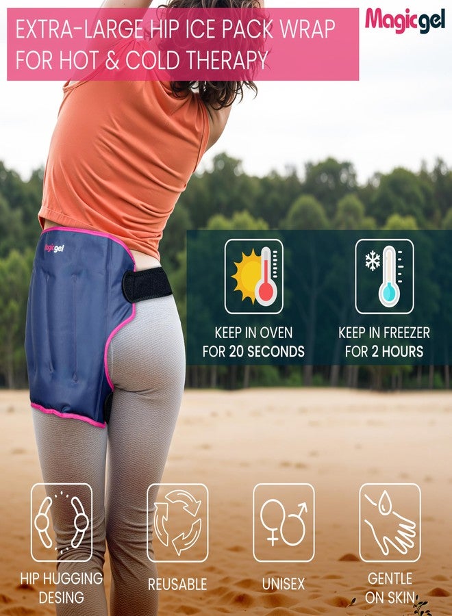 Magic Gel Extra Large Hip Ice Pack Wrap - Reusable Cold Pack for Hip Bursitis, Hip Replacement Surgery and Hip Flexor Pain. Hip ice wrap for Inflammation, Swelling and Hip Pain Relief - Image 2