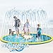 Lewtemi 10 ft Extra Large NonSlip Splash Pad 120 for Adult Kids and Dog Giant Thicken Sprinkler Pool Summer Outdoor Toys Fun Backyard Fountain Play Mat for Family Pet DogYellowFresh Style - Image 3