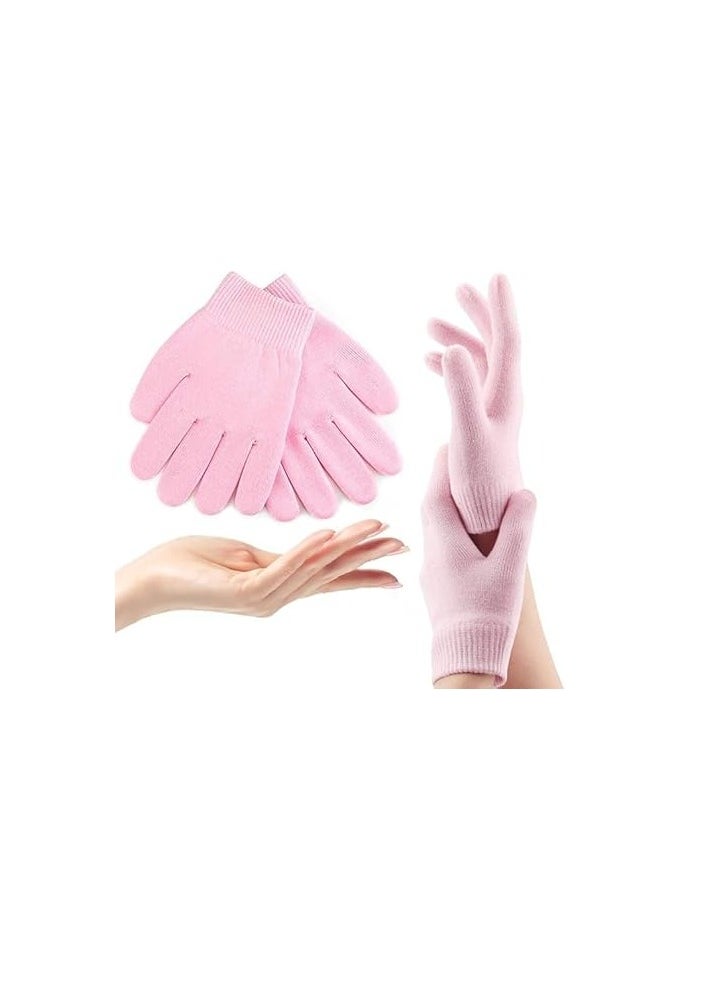 Generic 1 Pair Moisturizing Gel Gloves for Dry Hands, Hand Softening Lotion Gloves, Silicone Night Moisturizing Gloves for Dry Cracked Hands, Multicolor  - Image 1