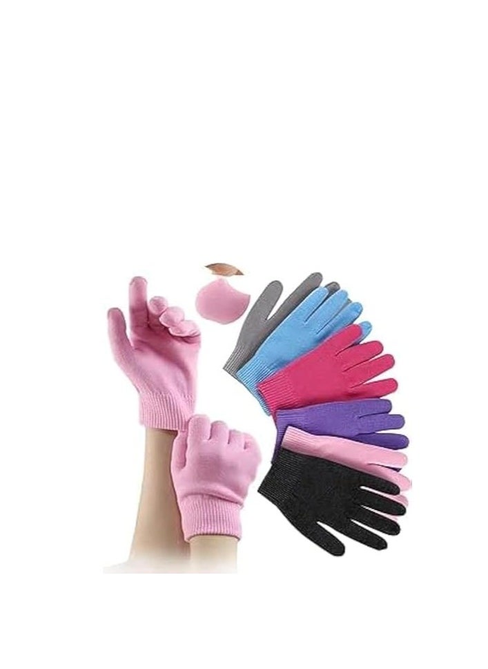 Generic 1 Pair Moisturizing Gel Gloves for Dry Hands, Hand Softening Lotion Gloves, Silicone Night Moisturizing Gloves for Dry Cracked Hands, Multicolor  - Image 2