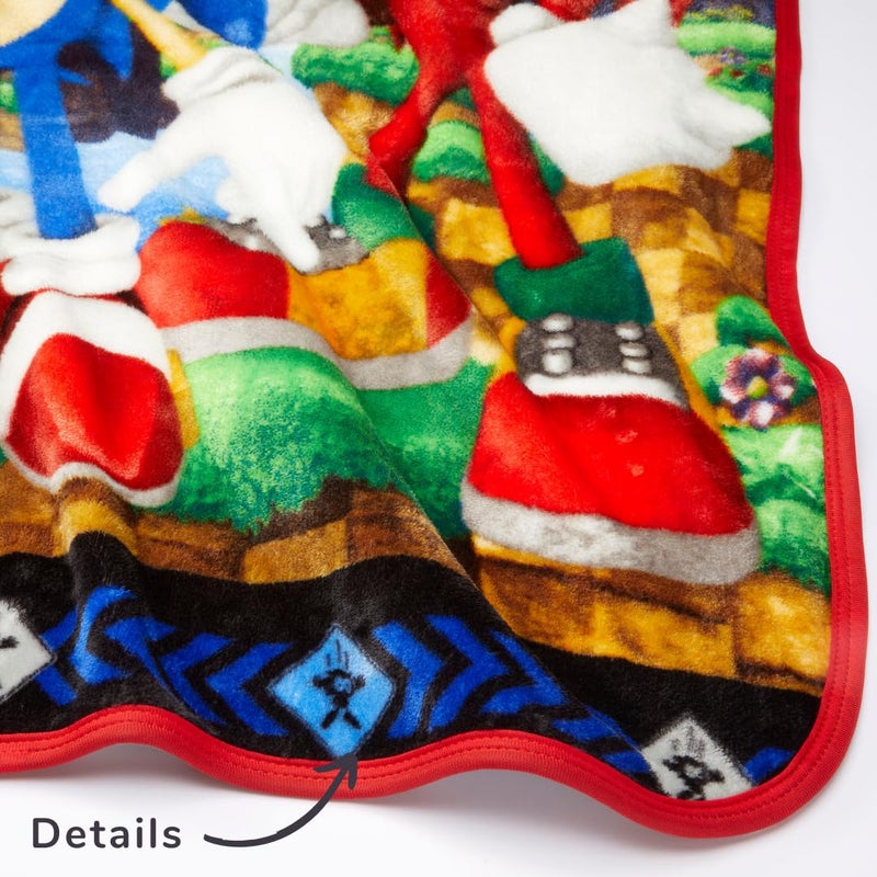 Franco Sonic The Hedgehog Anime Kids Bedding Super Soft Silk Touch Throw, 40 in x 50 in, (Official Licensed Product) - Image 4