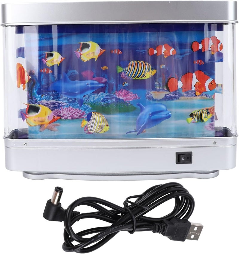 Srliya Lifelike Artificial Aquarium Moving Fish Night Light Toy for Kids, Baby, Office Desk, USB Power Up, Tropical Fish Tank Lamp Mini Decorative for Cat - Image 1