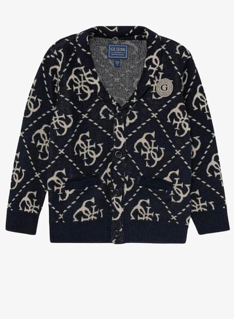 GUESS Kids Crew Neck Cardigan